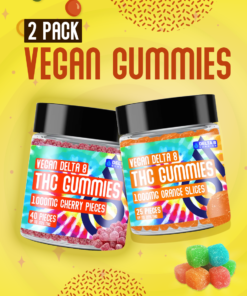 2 Pack Vegan Gummies| Delta 8 Orange Slices & Apple Dots uk